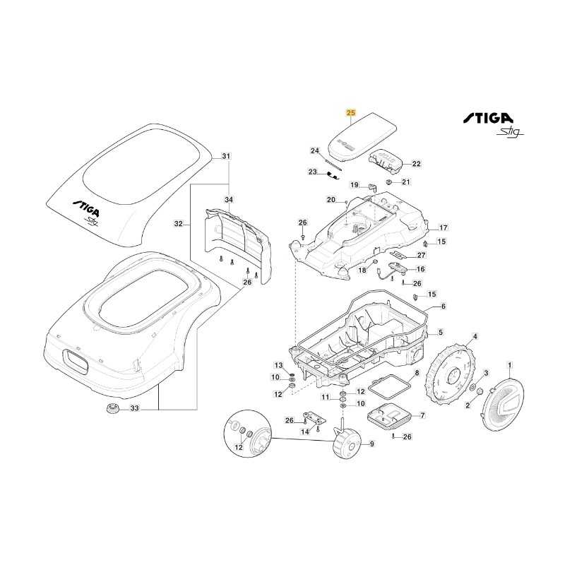 Displayabdeckung ORIGINAL STIGA Roboter-Rasenmäher Stig 300 381119708/0
