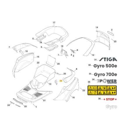 ORIGINAL STIGA tractor left side fixing cover 337110400/0 | NewgardenParts.com