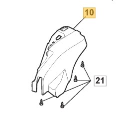 Copertura in plastica ORIGINALE STIGA rasaerba BT6748TBIS - EP484TH 322055329/0 | NewgardenParts.com