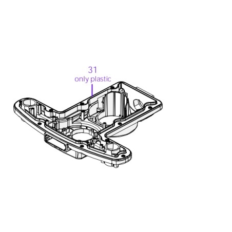 Copertura inferiore frontale ORIGINALE AMBROGIO robot 4.0 Basic | NewgardenParts.com