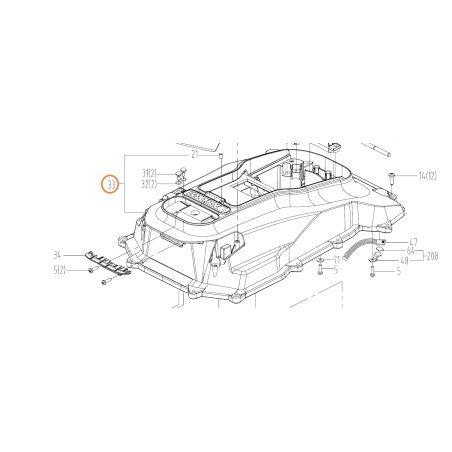 Copertura protezione superiore ORIGINALE WORX robot rasaerba WG794E | NewgardenParts.com