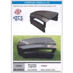 ZUCCHETTI L30 negro carboon look robot cortacésped cubierta | NewgardenParts.com