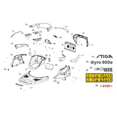Linker Sitzbezug für Rasentraktor ORIGINAL STIGA 337110414/0 | NewgardenParts.com