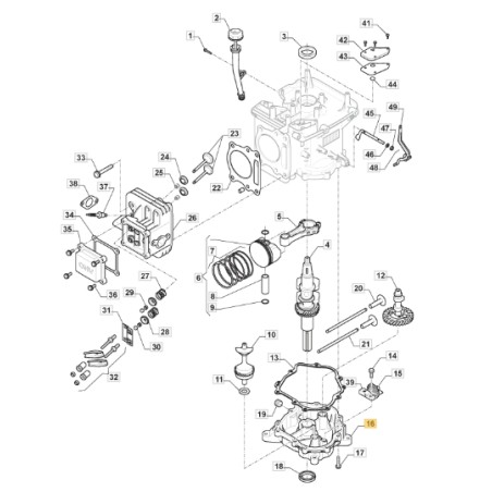 Coppa motore trattorino rasaerba modelli 1328H ORIGINALE STIGA 118551425/0 | NewgardenParts.com