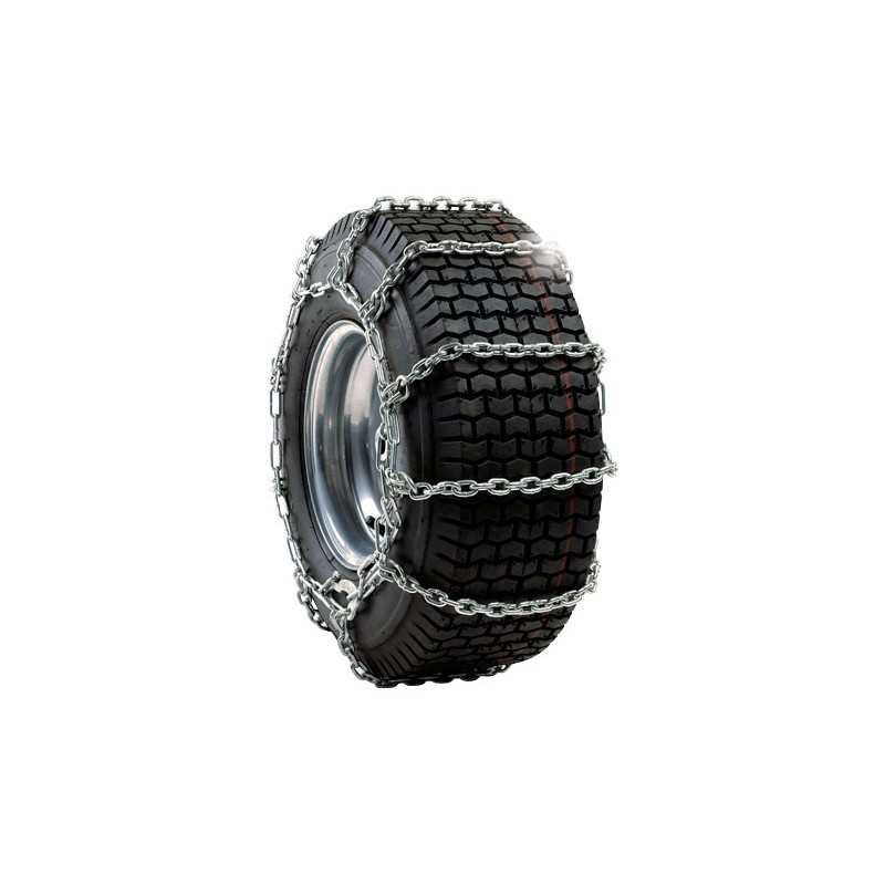 Pair of snow chains wheel tyre lawn tractor 18x6.50-8 1-9591