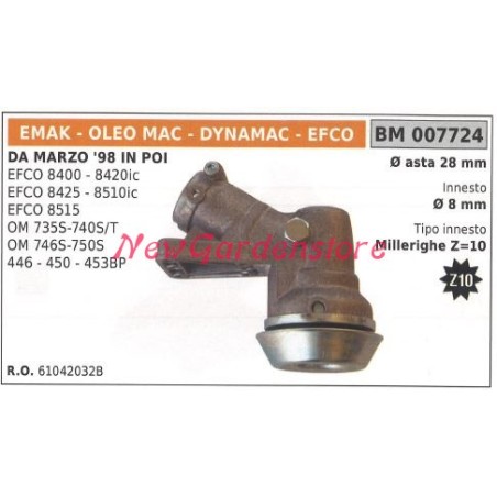 Coppia conica compatibile decespugliatore OLEOMAC 753 746S 750S EFCO 8400 61042032B | NewgardenParts.com