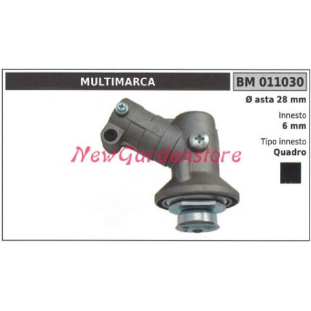 Coppia conica decespugliatore 011030 Ø asta 28 Ø innesto 6 innesto quadro | NewgardenParts.com