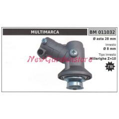 Coppia conica decespugliatore 011032 Ø asta 28 Ø innesto 8 millerighe Z 10 | NewgardenParts.com