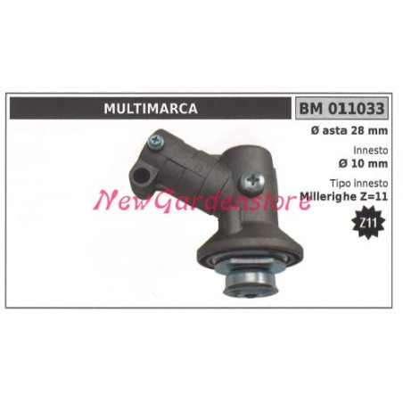 Coppia conica decespugliatore 011033 Ø asta 2 Ø innesto 10 millerighe Z 11 | NewgardenParts.com