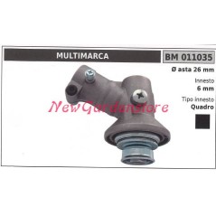 Coppia conica decespugliatore 011035 Ø asta 26 Ø innesto 6 tipo quadro | NewgardenParts.com