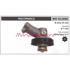 Coppia conica decespugliatore 012996 asta Ø 24 innesto Ø 7 millerighe Z 9 | NewgardenParts.com