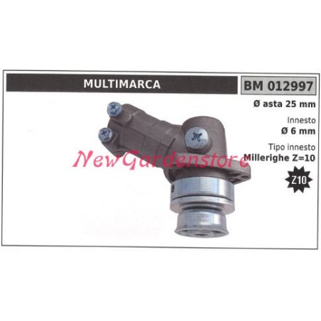 Coppia conica decespugliatore 012997 Ø asta 25 Ø innesto 6 millerighe Z 10 | NewgardenParts.com