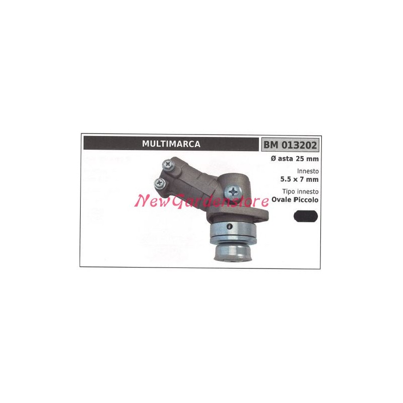 Coppia conica decespugliatore 013202 Ø 25 Ø innesto 5.5x7 ovale piccolo