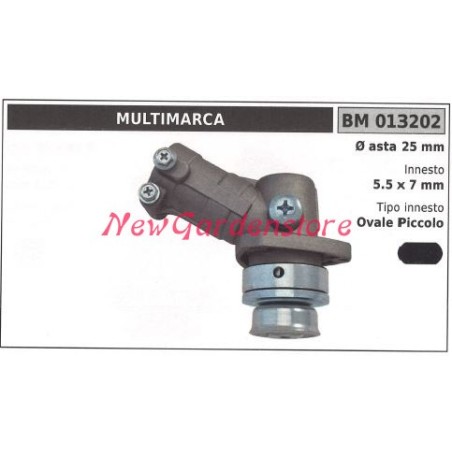 Coppia conica decespugliatore 013202 Ø 25 Ø innesto 5.5x7 ovale piccolo | NewgardenParts.com