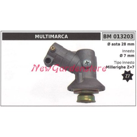 Coppia conica decespugliatore 013203 Ø asta 28 Ø innesto 7 millerighe Z 7 | NewgardenParts.com