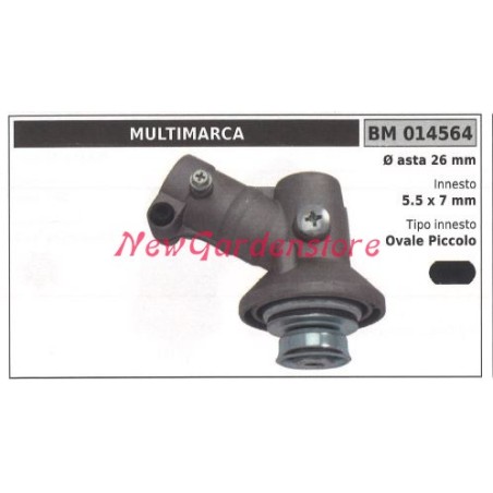 Coppia conica decespugliatore 014564 Ø asta 26 Ø innesto 5.5x7 ovale piccolo | NewgardenParts.com