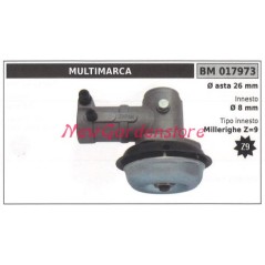 Coppia conica decespugliatore 017973 Ø asta 26 Ø innesto 8 millerighe Z 9 | NewgardenParts.com