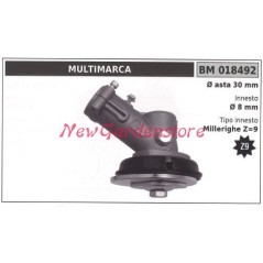 Coppia conica decespugliatore 018492 Ø asta 30 Ø innesto 8 millerighe Z 9 | NewgardenParts.com