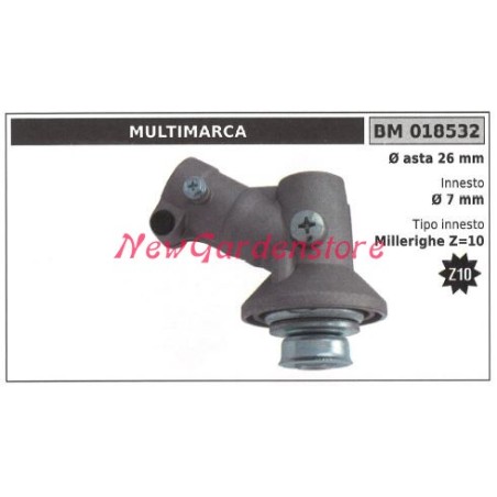 Coppia conica decespugliatore 018532 Ø asta 26 Ø innesto 7 millerighe Z 10 | NewgardenParts.com