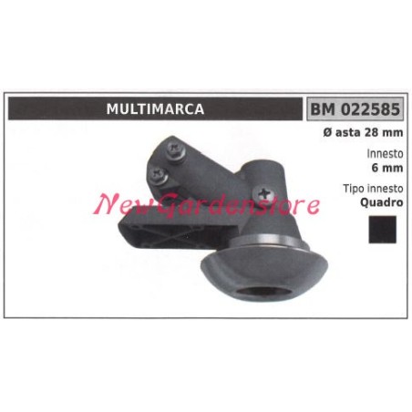 Coppia conica decespugliatore 022585 Ø asta 28 Ø innesto 6 tipo quadro | NewgardenParts.com