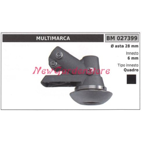 Coppia conica decespugliatore 027399 Ø asta 28 Ø innesto 6 innesto quadro | NewgardenParts.com