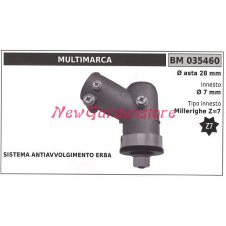 Coppia conica decespugliatore 035460 Ø asta 28 Ø innesto 7 millerighe Z 7 | NewgardenParts.com