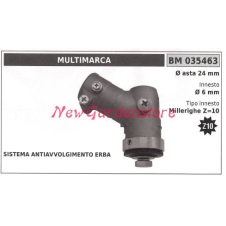 Coppia conica decespugliatore 035463 Ø asta 24 Ø innesto 6 millerighe Z 10 | NewgardenParts.com