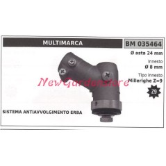 Coppia conica decespugliatore 035464 Ø asta 24 Ø innesto 8 millerighe Z 9 | NewgardenParts.com