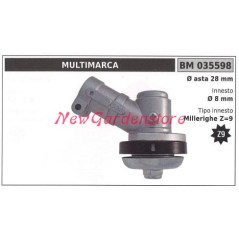 Coppia conica decespugliatore 035598 asta Ø 28 innesto Ø 8 Z 9 KAWASAKI KBL 34 | NewgardenParts.com