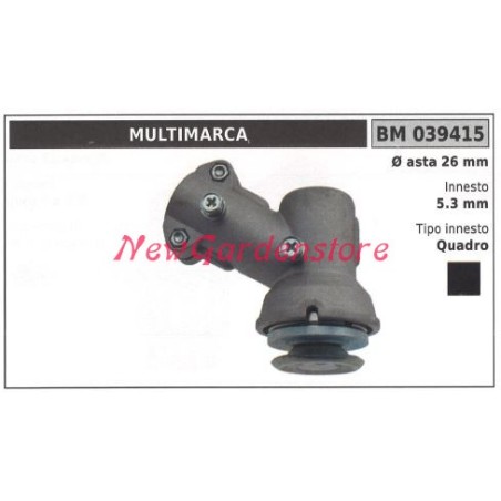 Coppia conica decespugliatore 039415 Ø asta 26 Ø 5.3 innesto quadro | NewgardenParts.com