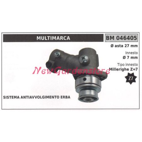 Coppia conica decespugliatore 046405 Ø asta 27 Ø innesto 7 millerighe Z 7 | NewgardenParts.com