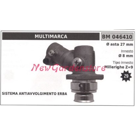 Coppia conica decespugliatore 046410 Ø asta 27 Ø innesto 8 millerighe Z | NewgardenParts.com