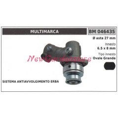 Coppia conica decespugliatore 046435 Ø asta 27 Ø innesto 6.5x8 ovale grande | NewgardenParts.com