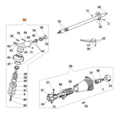 Bürstenmäher Kegelradpaar Modelle 722S 726D ORIGINAL EMAK 4160012AR