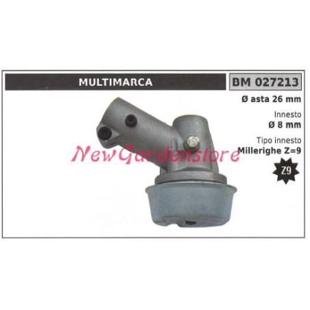 Coppia conica decespugliatore Ø asta 26 Ø innesto 8 millerighe Z 9 027213 | NewgardenParts.com