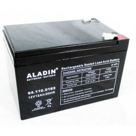 ALADIN 12V 12Ah links Pluspol hermetische Gel-Batterie für Rasentraktor | NewgardenParts.com