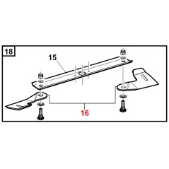 Coppia lame rientrante sinistra ORIGINALE GIANNI FERRARI macchina professionale | NewgardenParts.com