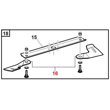 Coppia lame rientrante sinistra ORIGINALE GIANNI FERRARI macchina professionale | NewgardenParts.com