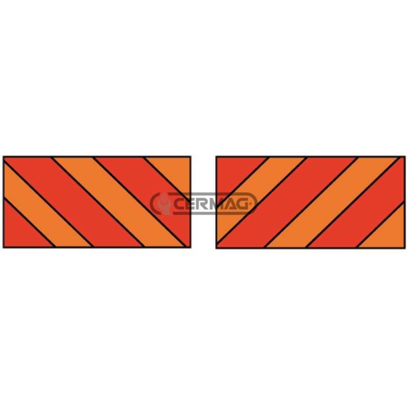 PAIR OF RETROREFLECTIVE PANELS WITH ALUMINUM SUPPORT FOR TRACTOR TRACTORS 35446