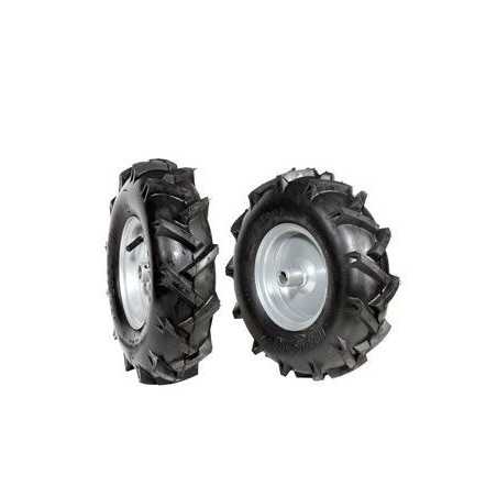 Paire de roues à pneus 3.50-6 "DF pour tondeuse NIBBI FC 110 | NewgardenParts.com