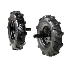 Coppia ruote gommate 3.50-8" per motozappa NIBBI 104 S - 105 - 105 S - 106 | NewgardenParts.com