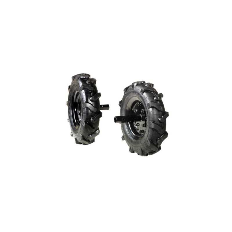 Pair of 3.50-8" tyred wheels for NIBBI 104 S - 105 S - 106 tractor