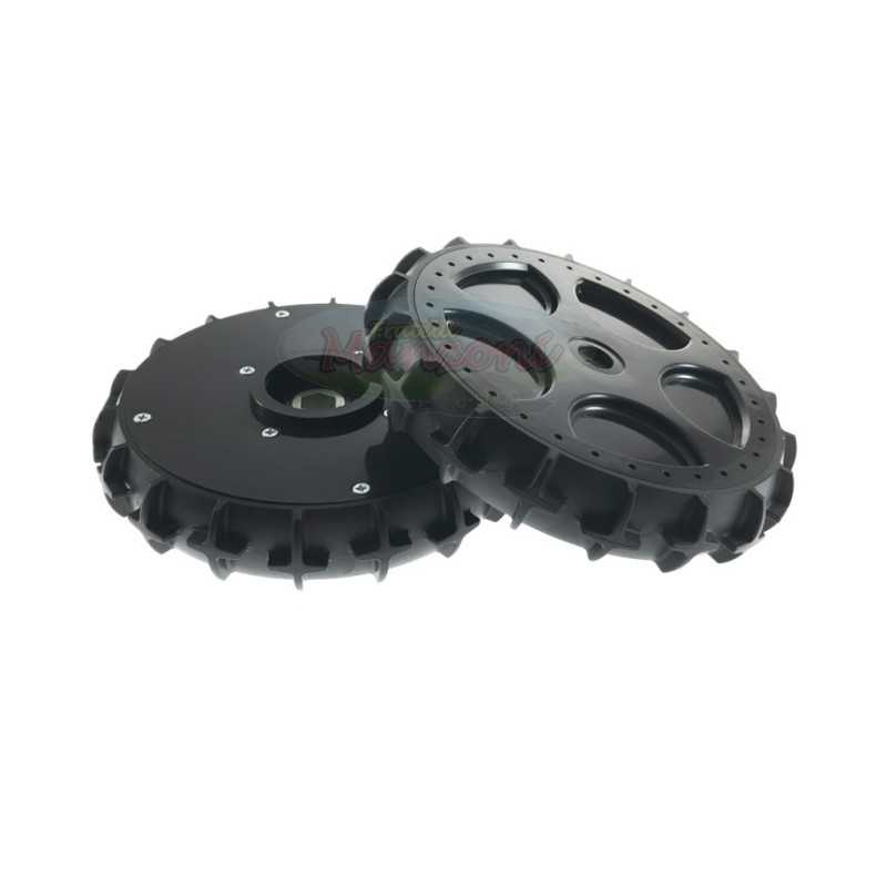 Pair of ORIGINAL solid rear wheels with tyre for AMBROGIO L30 DLX robot