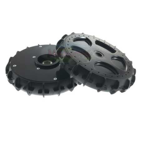 Par de ruedas traseras macizas ORIGINAL con neumático para robot cortacésped AMBROGIO L30 DLX | NewgardenParts.com