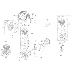 Coppia semicarter decespugliatore modelli BC350T ORIGINALE EMAK 61350346