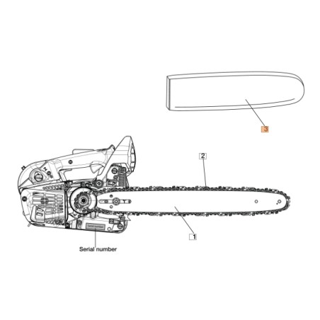 Copribarra ORIGINALE OLEOMAC per motosega GS 180 E - GST 360 3063053R | NewgardenParts.com