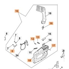 Copricatena motosega modelli 938 941 942 946 951 094600382R OLEOMAC