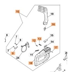 Couvercle de chaîne de tronçonneuse modèles 938 941 942 946 951 094600382R OLEOMAC
