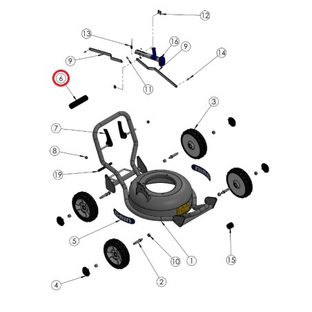 Coprimanico ORIGINALE GRIN rasaerba tagliaerba bm37-82v - hm37 - hm46 PRT-0075 | NewgardenParts.com