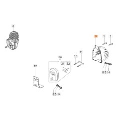 Freischneider-Schalldämpferabdeckung ORIGINAL EMAK Modelle 61030042R | NewgardenParts.com